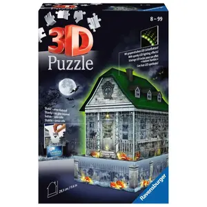 Puzzle 216 pieces 3d haunted house of halloween Ravensburger image-0