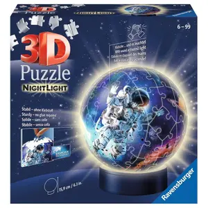 72 pieces jigsaw puzzle 3d ball illuminated - the astronauts Ravensburger image-1