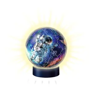 72 pieces jigsaw puzzle 3d ball illuminated - the astronauts Ravensburger image-2