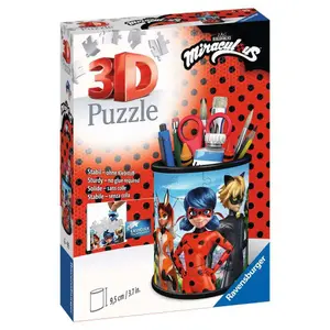 54 piece 3d pencil pot puzzle - miraculous Ravensburger image-1