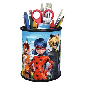 54 piece 3d pencil pot puzzle - miraculous Ravensburger image-2
