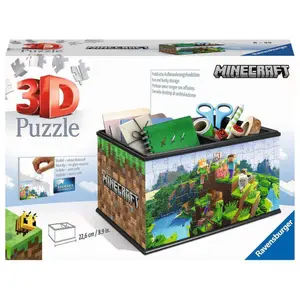 Puzzle 216 pieces 3d storage box - minecraft Ravensburger image-1