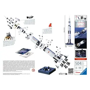 3d space rocket puzzle Ravensburger Saturne V/NASA image-1