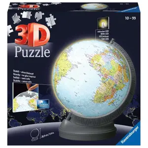 540-bitars 3d-pussel med upplyst jordglob Ravensburger image-2
