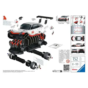 3d puzzle Ravensburger Porsche 911 GT3 Cup (avec grille) image-1