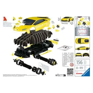 3d puzzle Ravensburger Lamborghini Huracán EVO Edition jaune (avec grille) image-1