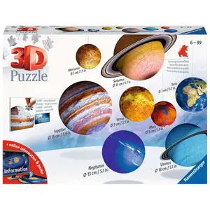 3d-puslespil med 540 brikker om solsystemet Ravensburger image-4