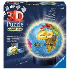 Puzzle 72 pieces 3d ball illuminated - globe Ravensburger image-0
