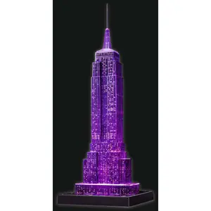 Puzzle 216 pieces 3d empire state building illuminated Ravensburger image-3