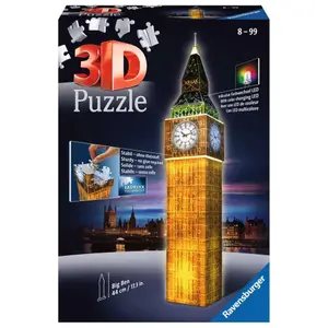 Puzzle 216 pieces 3d big ben illuminated Ravensburger image-0