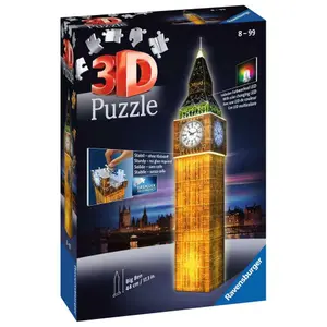 Puzzle 216 pieces 3d big ben illuminated Ravensburger image-1