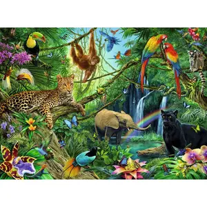 Jigsaw puzzle 200 pieces xxl jungle animals Ravensburger image-1