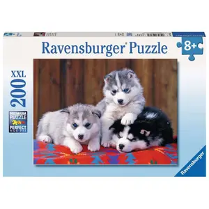 Puzzle 200 pieces xxl cute huskies Ravensburger image-0