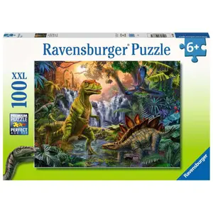 100 piece jigsaw puzzle xxl the dinosaur oasis Ravensburger image-0