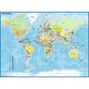 Puzzle 200 pieces xxl world map Ravensburger image-1
