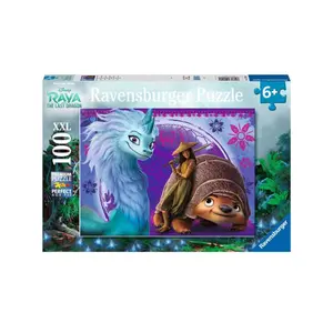 100 pieces puzzle xxl the fantastic world of raya / disney raya and the last dragon Ravensburger image-0