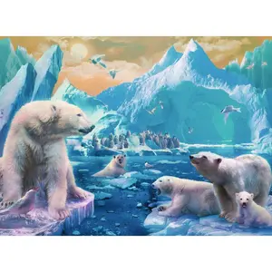 Puzzle 300 pieces xxl in the kingdom of the polar bears Ravensburger image-1