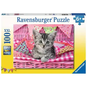 100 pieces puzzle xxl cute kitten Ravensburger image-0