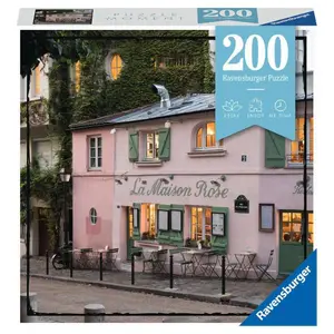 Puzzles 200 pieces at the time of the house rose Ravensburger image-0