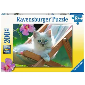 Puzzle 200 pieces xxl white kitten Ravensburger image-0