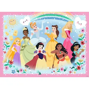 100 pieces puzzle xxl strong, beautiful and brave / disney princesses - glitter collection Ravensburger image-1