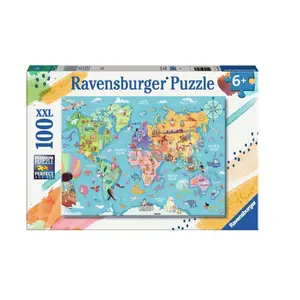 100-piece xxl world map puzzle Ravensburger image-1