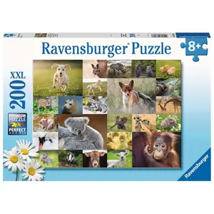 200-piece puzzle xxl adorable baby animals Ravensburger image-1