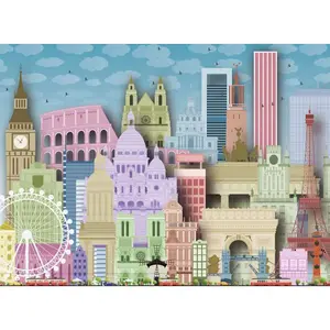 300-piece xxl europe colorful puzzle Ravensburger image-1