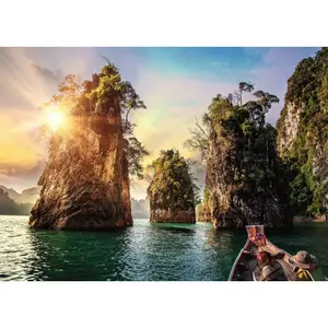 1000 pieces puzzle cheow lan lake, thailand Ravensburger image-1