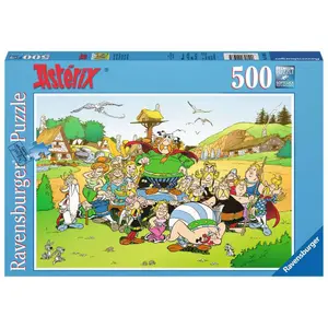 500 pieces jigsaw puzzle asterix in the village Ravensburger image-0