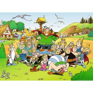 500 pieces jigsaw puzzle asterix in the village Ravensburger image-1