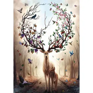1000-piece fantastic deer puzzle Ravensburger image-0