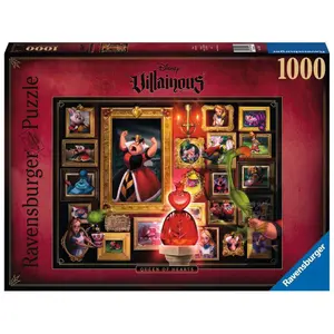 1000 pieces puzzle the queen of hearts - collection disney villainous Ravensburger image-0