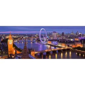 1000 pieces puzzle london by night - panorama Ravensburger image-1