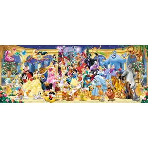 1000 pieces group photo puzzle disney - panorama Ravensburger image-1