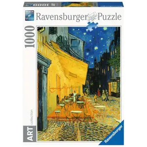 1000 piece art puzzle collection café terrace, evening / vincent van gogh Ravensburger image-0