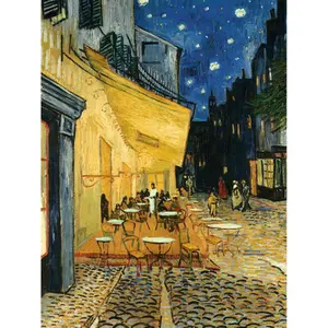 1000 piece art puzzle collection café terrace, evening / vincent van gogh Ravensburger image-1
