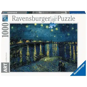 1000 pieces puzzle art collection starry night on the rhône / vincent van gogh Ravensburger image-0