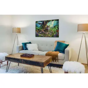 1000 pieces puzzle wolf family in the forest Ravensburger image-3