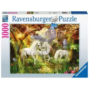 1000 pieces unicorns in the forest puzzle Ravensburger image-0