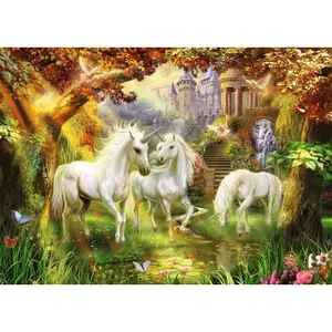 1000 pieces unicorns in the forest puzzle Ravensburger image-1