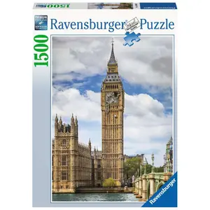 1500 pieces funny cat puzzle on big ben Ravensburger image-0