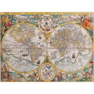 Puzzle of 1500 pieces world map 1594 Ravensburger image-0