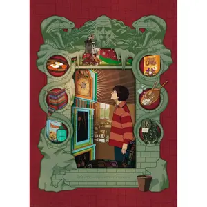 1000 pieces puzzle harry potter at the weasley family - collection harry potter minalima Ravensburger image-1