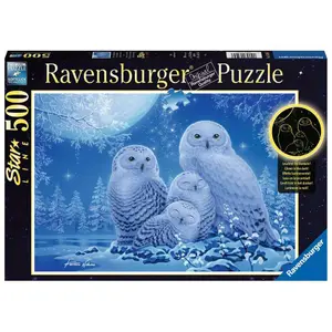 Puzzle 500 pieces star line owls in the moonlight Ravensburger image-0