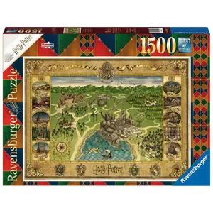 1500 piece Hogwarts map puzzle / harry potter Ravensburger image-0