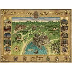 1500 piece Hogwarts map puzzle / harry potter Ravensburger image-1