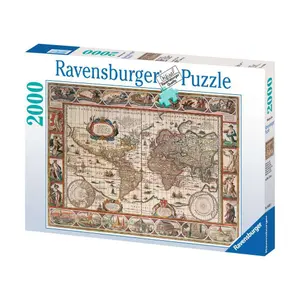 Puzzle 2000 pieces world map 1650 Ravensburger image-1