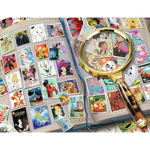 Puzzle 2000 pieces my favorite stamps / disney Ravensburger image-1