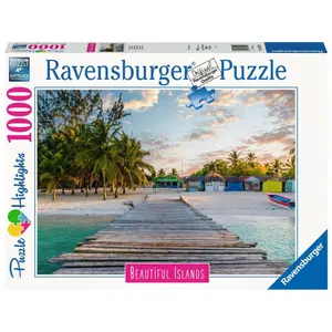 1000 pieces Caribbean island puzzle - dream island highlights Ravensburger image-0